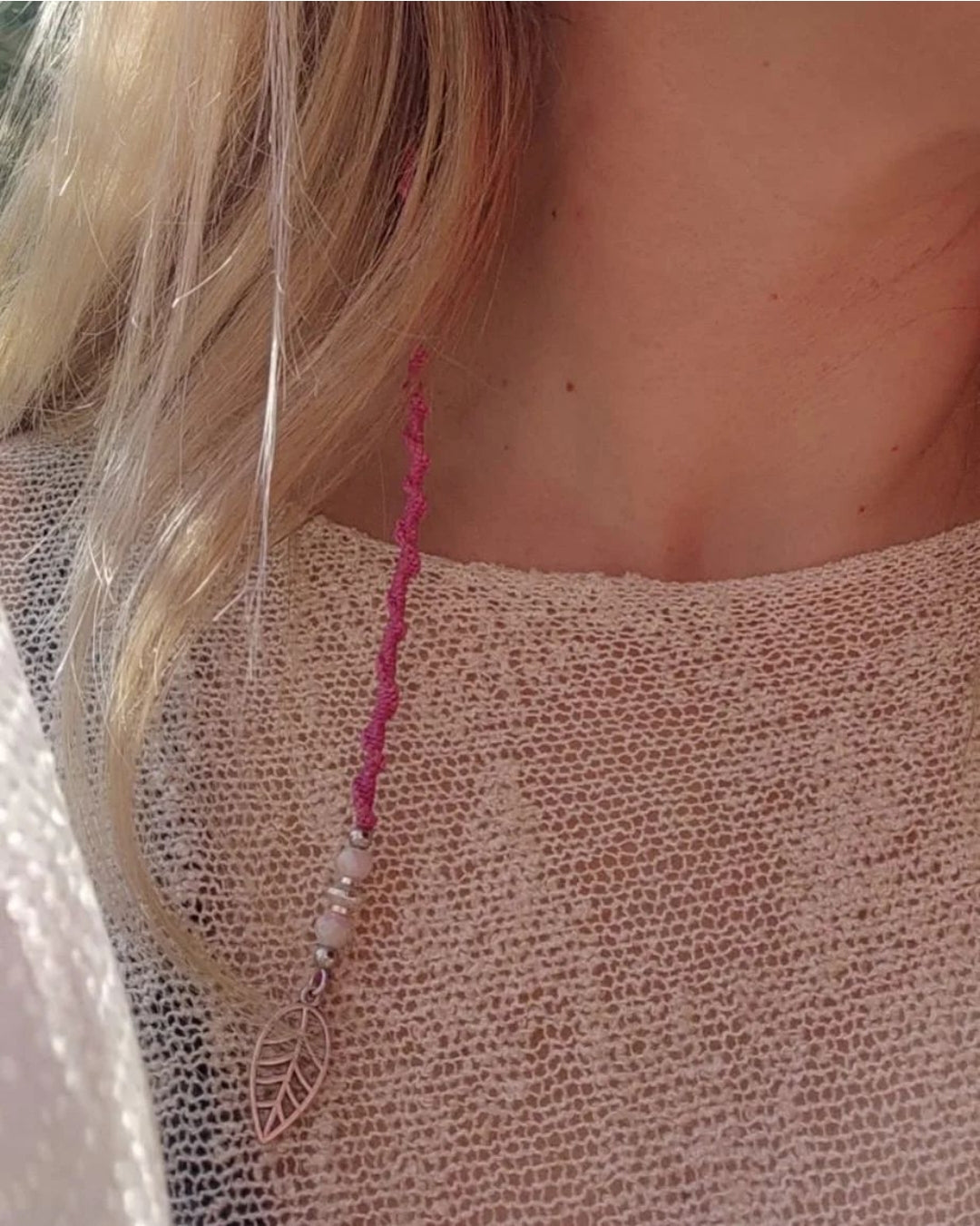 Treccina per capelli "Le vie en rose"