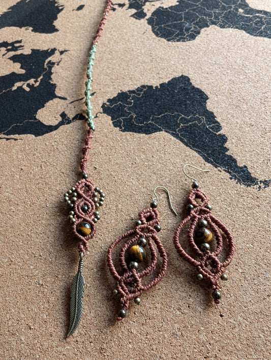 Set treccina "Kaluma" e orecchini "Janas"