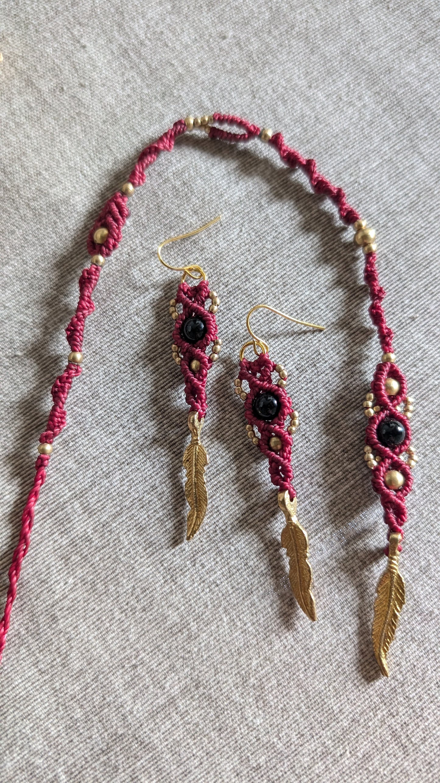 Set treccina e orecchini "Alishia e Arundhati"