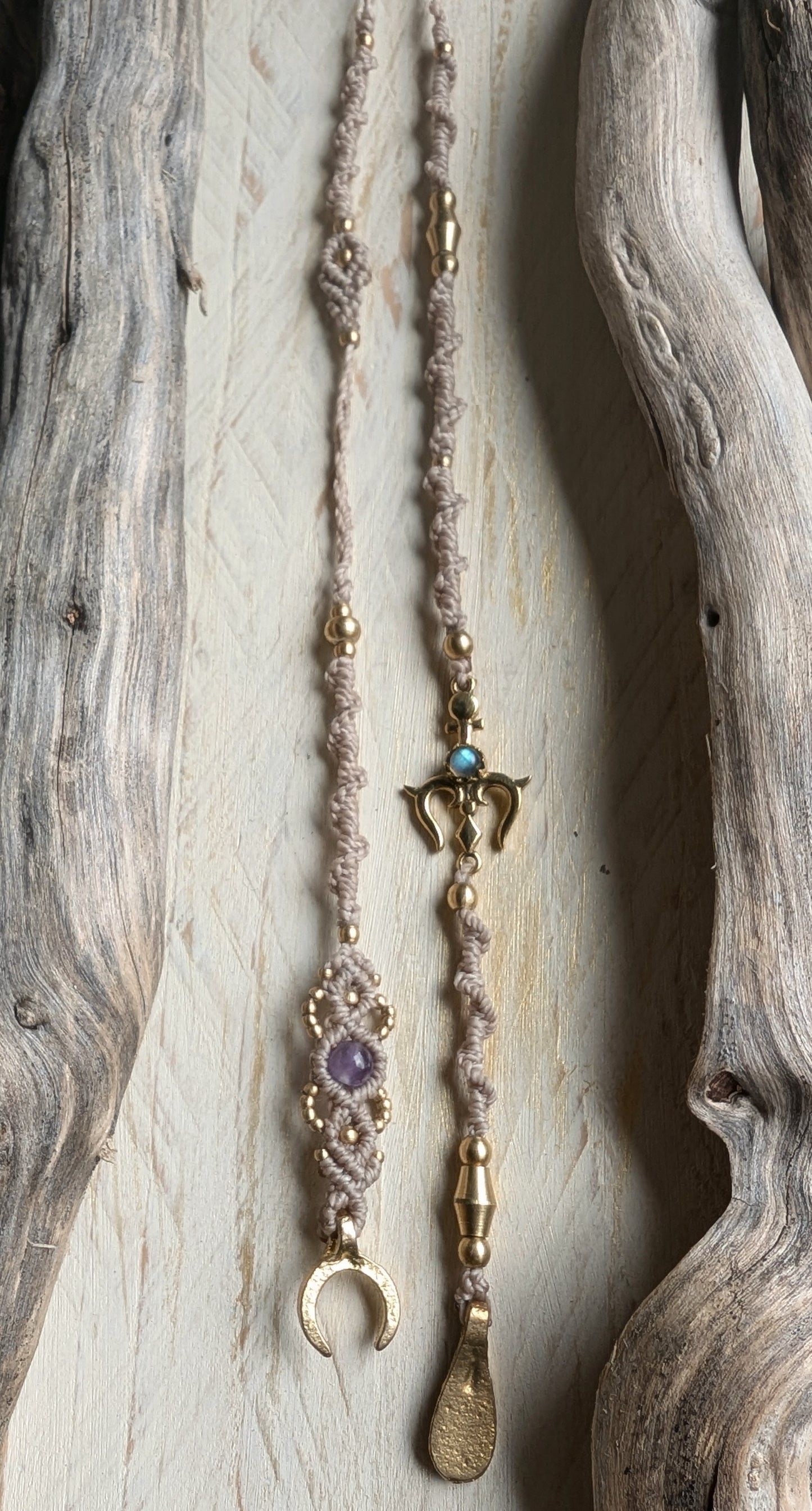 Treccina per capelli "Ancora e Luna"