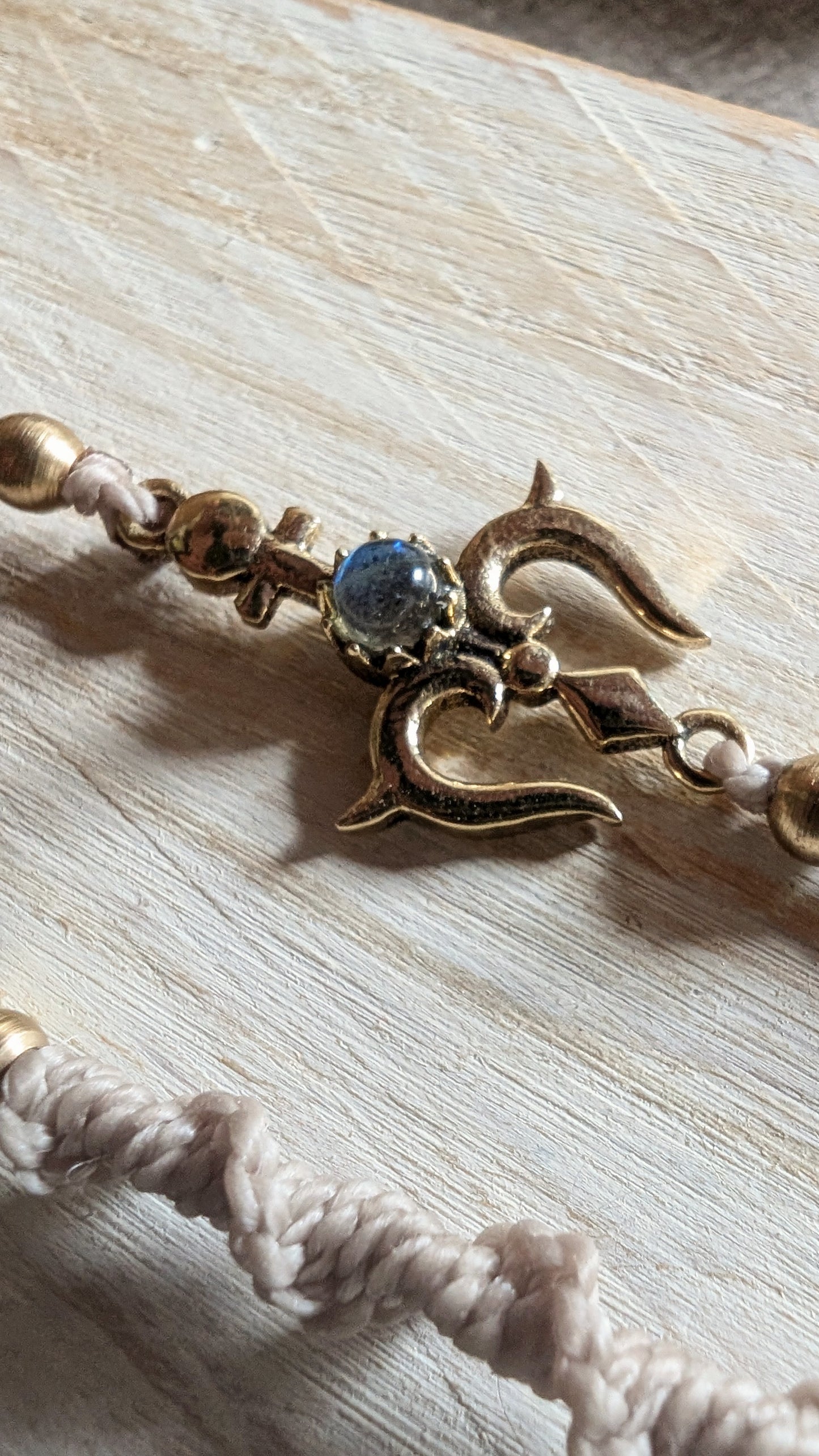 Treccina per capelli "Ancora e Luna"