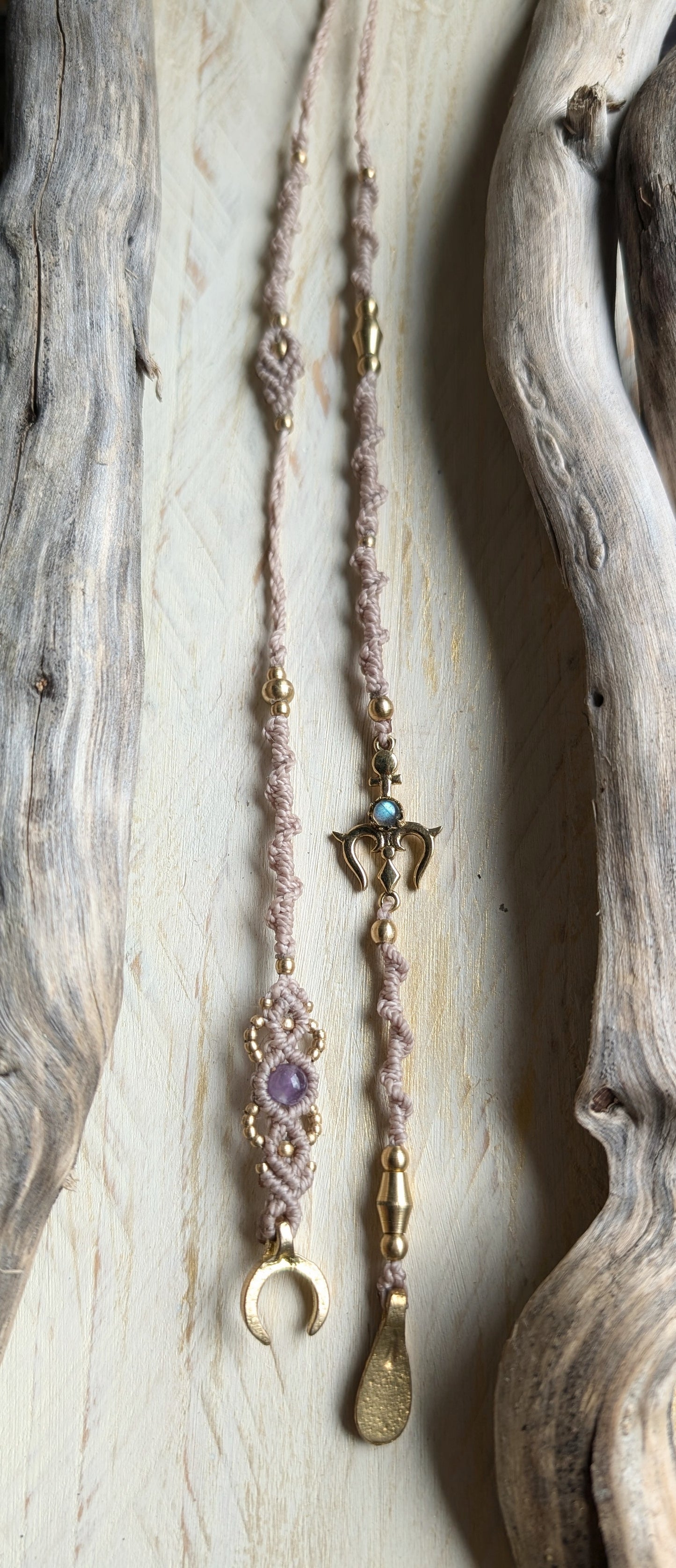 Treccina per capelli "Ancora e Luna"